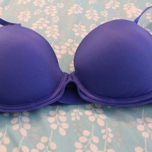 Blue push up bra